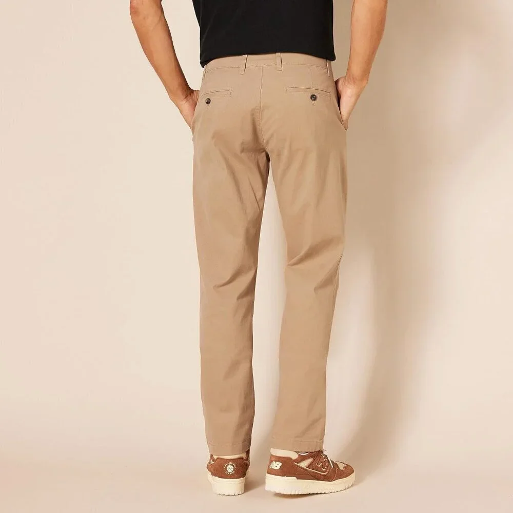 Mens Athletic-Fit Casual Stretch Chino Pant Available in Big & Tall